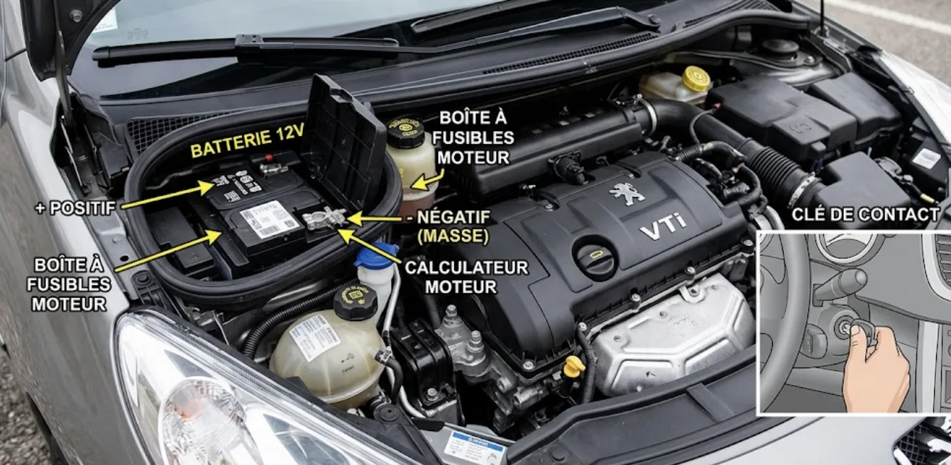 Emplacement relais démarreur Peugeot 207 : le vrai coupable