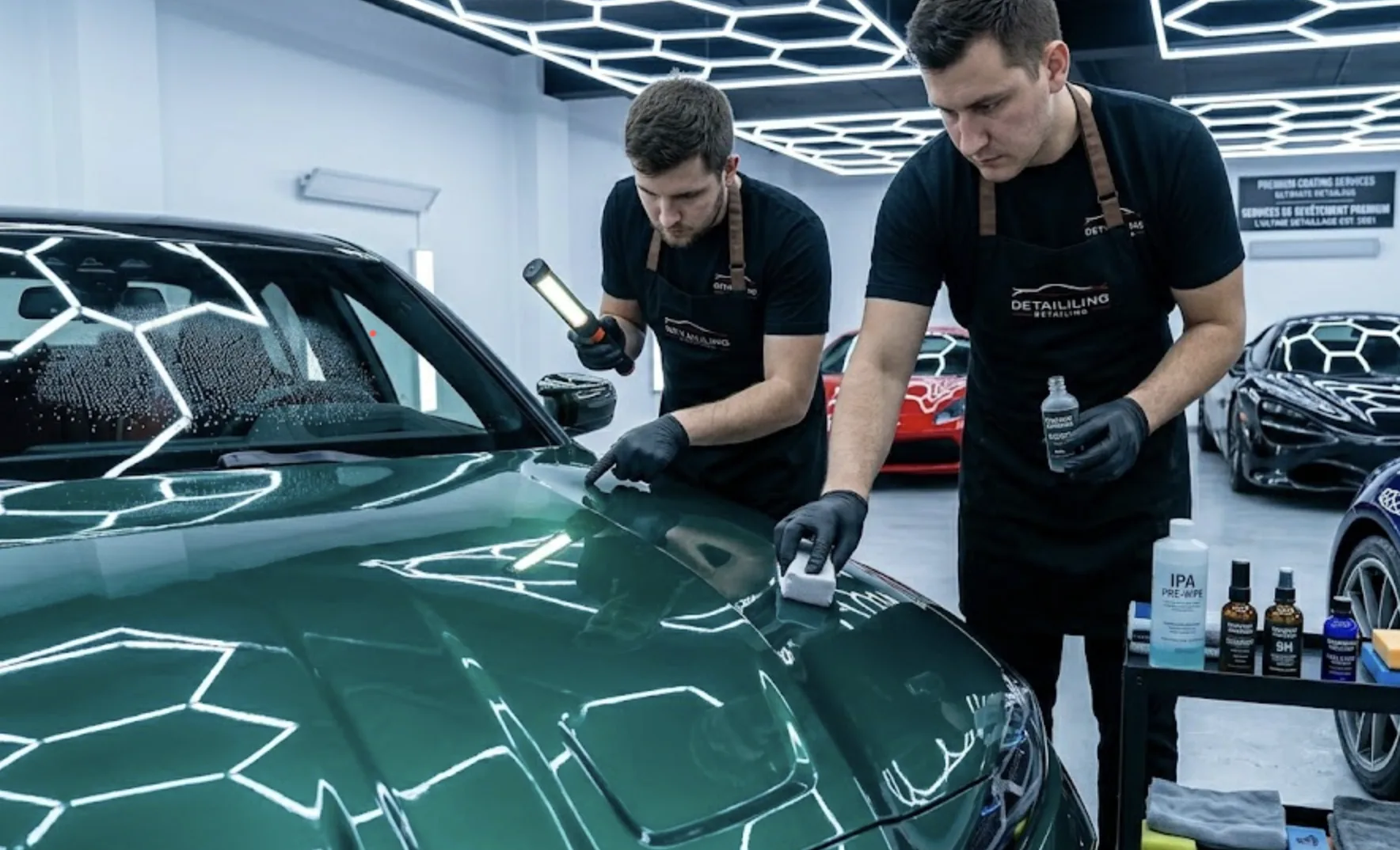 Préparation carrosserie avant traitement céramique : polissage et correction de peinture